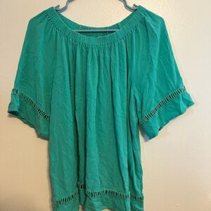 Westbound Teal Green Peasant Tunic Top